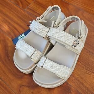Madden NYC Womens Rafia Platform Sandals Sz 8.5 NWT